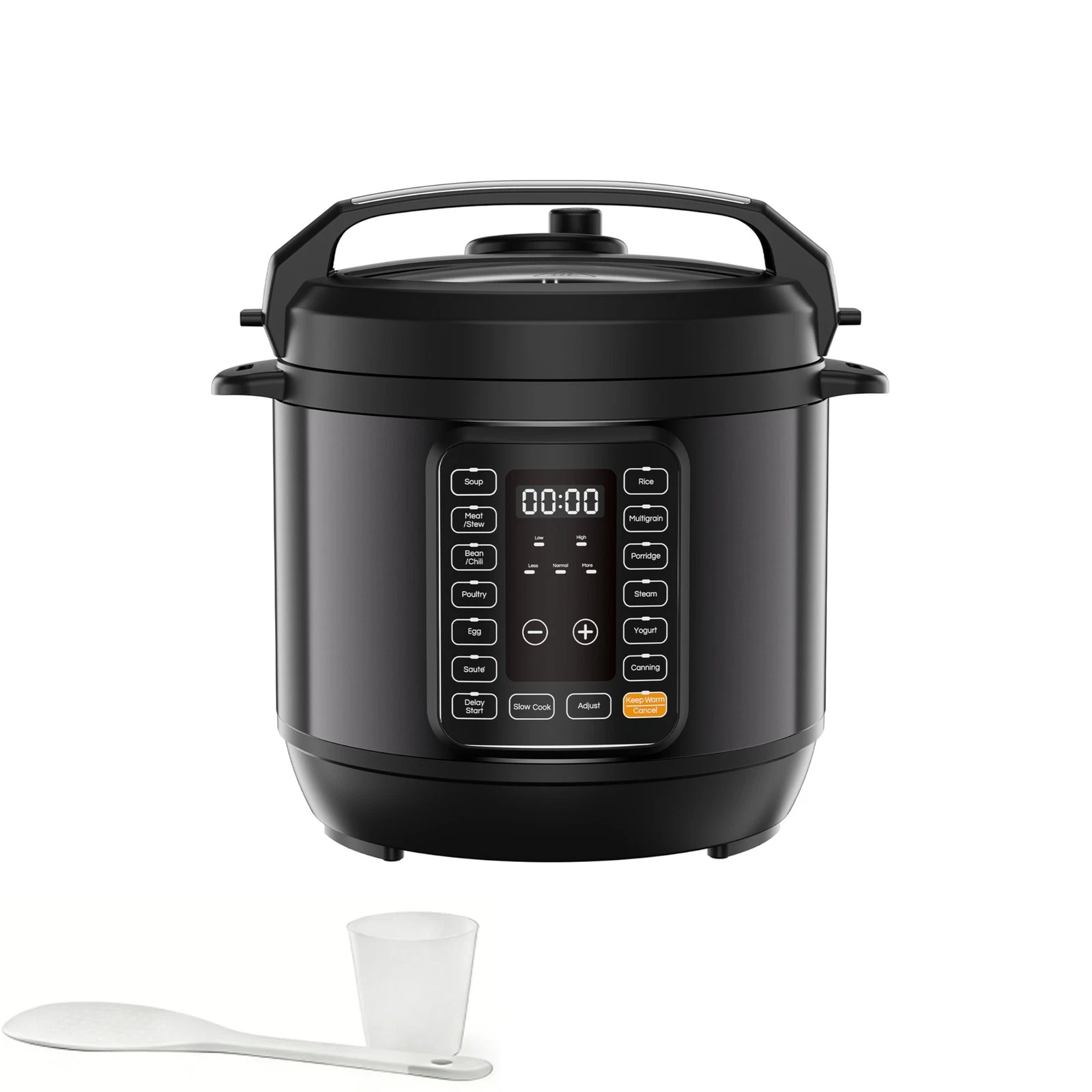 6QT Electric Pressure Cooker 16-in-1 & Non-Stick Stainless Steel Cooker Black
