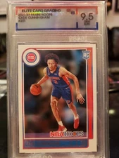 Cade Cunningham Rookie 2021-22 Panini NBA Hoops #201 ECG 9.5 Detroit Pistons