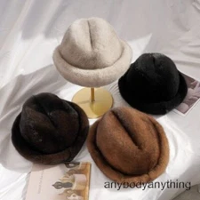Men Real Mink Fur Hat Whole Pelt Fur Hat Bucket Hat Bowler Hat Top Hat Warm Cap