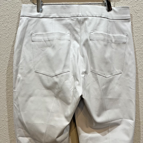 Spanx Ankle Pant Slim Petite Straight Classic White Silver Lining On The Go NWT - Picture 5 of 9