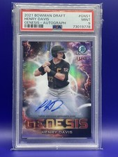HENRY DAVIS Genesis Auto /99 - 2021 Bowman Draft Chrome Pirates PSA 9