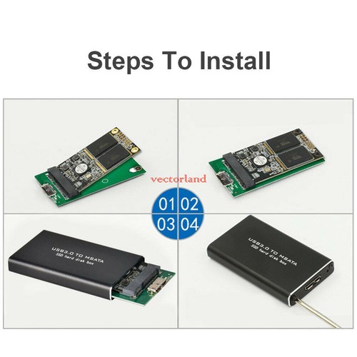 USB 3.0 na mSATA Zewnętrzna obudowa Konwerter Adapter SSD Case Box UK M-SATA - Zdjęcie 6 z 11