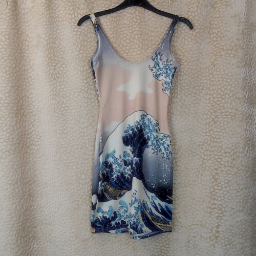 Blackmilk The Great Wave Womens Mini Dress Bodycon Stretch Size XS Limited Edit - Picture 1 of 15
