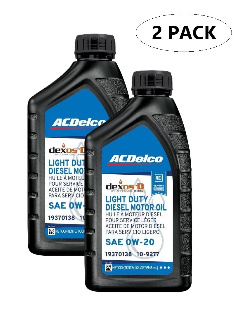 ACDelco GM Original Equipment 10-9277 (19370138) 0W-20 Diesel Motor Oil - 2 Pack