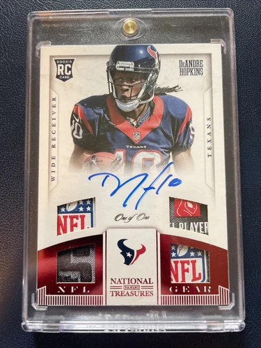 2013 National Treasures Gear Rookie Autograph Jersey Texans DeAndre Hopkins 1/1