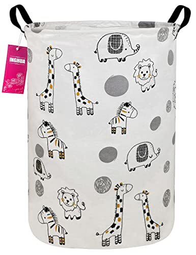 Laundry Hamper Large Canvas Fabric Lightweight Storage Basket/Toy Organizer/D...-image