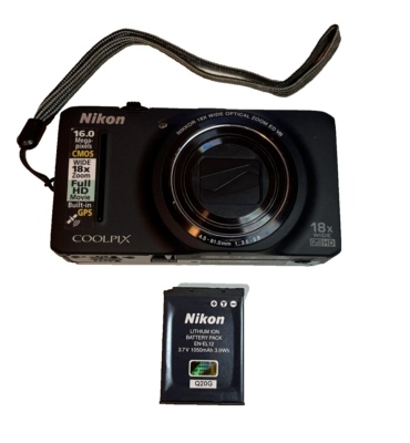 Nikon COOLPIX S9300 16.0MP Digital Camera - Black for sale online 
