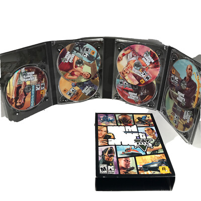 Grand Theft Auto V Five (PC DVD 2015) - 7 Discs CIB!