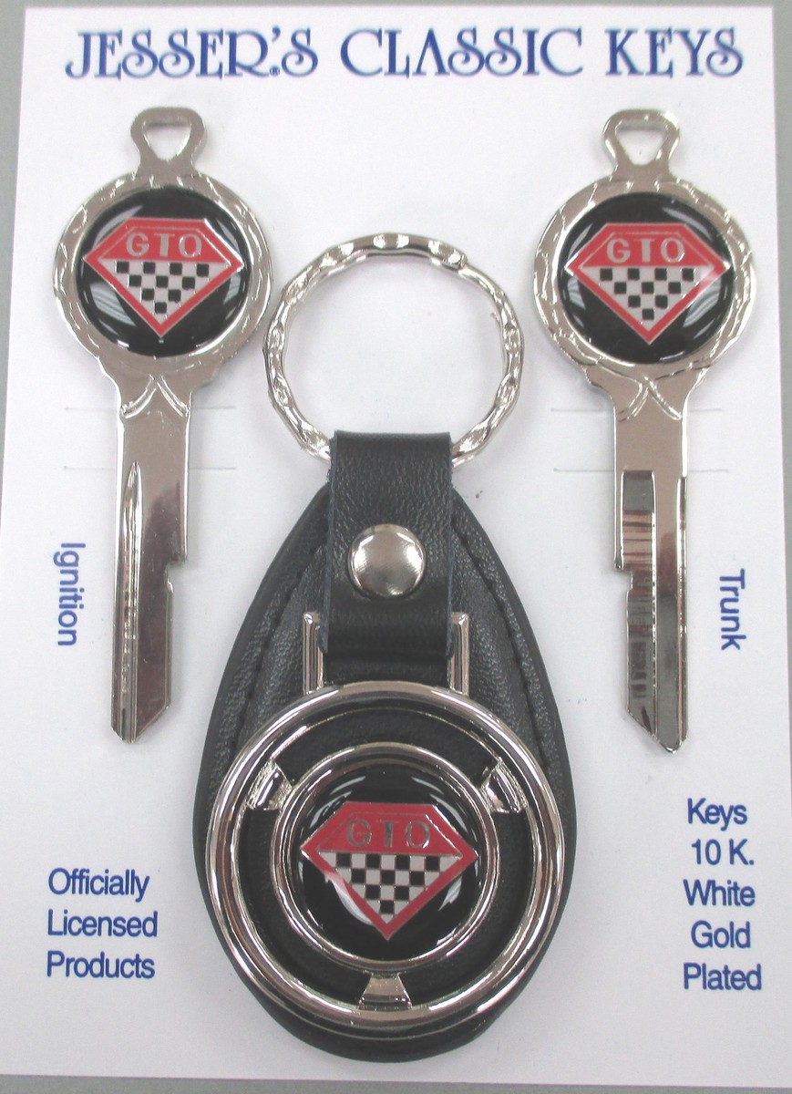 GTO Pontiac B-50-C Silver Diamond GTO Deluxe White Gold Keys Set