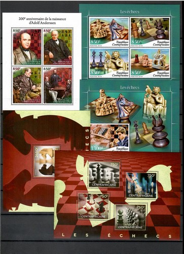CHESS - Pt.1 / countries B-D / collection 65 souvenir sheets MNH #CNA318 - Picture 10 of 16
