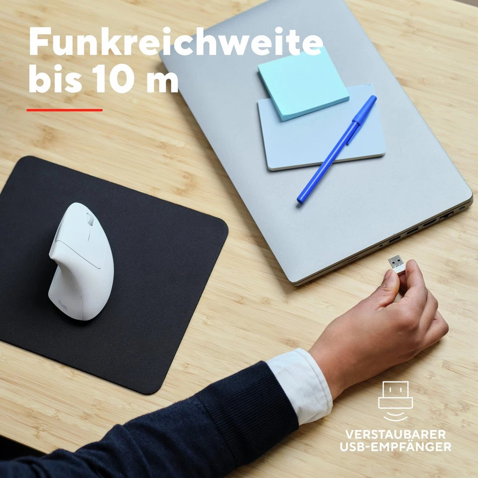 Verto Kabellose Vertikale Maus Wireless Ergonomische Maus Vorbeugung Gegen Ma... - Bild 4 von 4