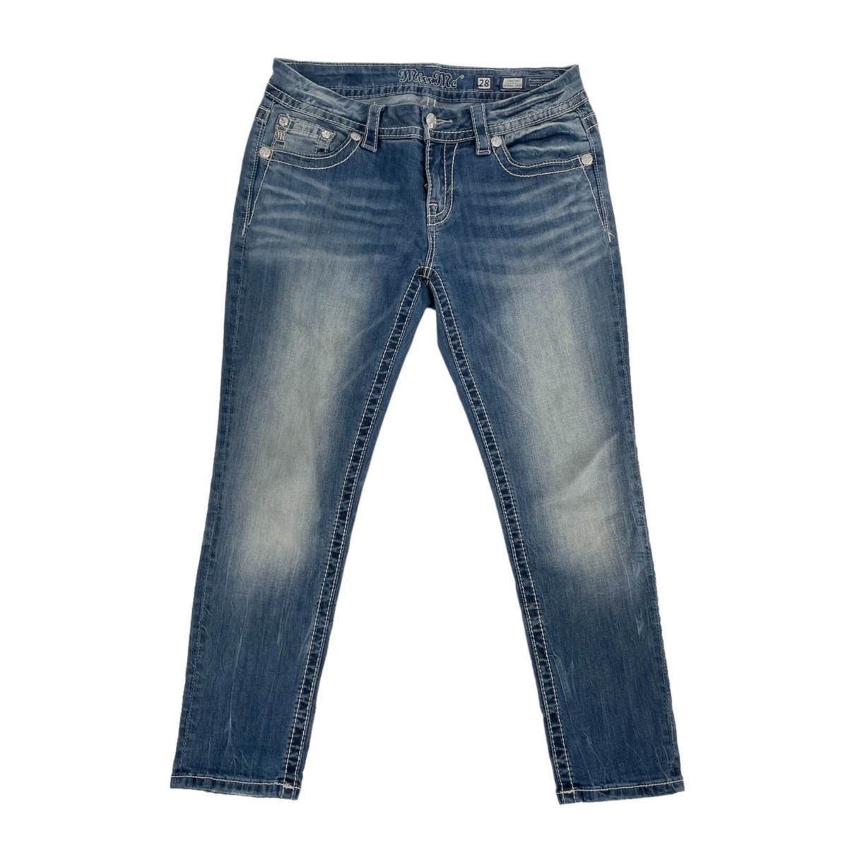 Miss Me Signature Skinny Crop Mid Rise Jeans Womens Size 28