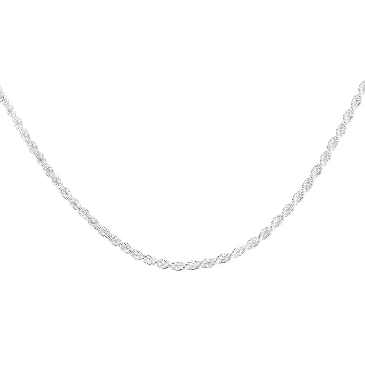 925 Silver Rope Chain 2.5mm Italian Made Sterling Necklace