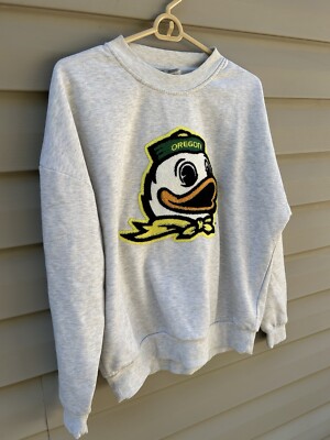 New Rare Unisex Oregon Ducks Full Crochet Adult Sweatshirt S-XL See Details