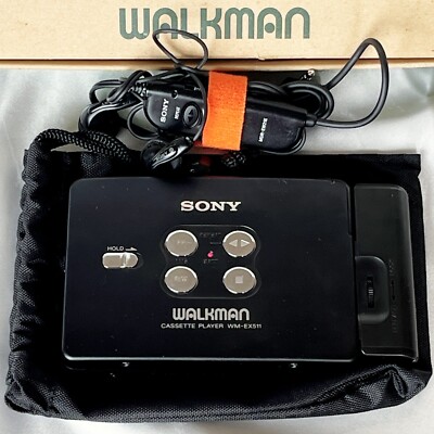 索尼WM-EX511 1994 黑色带全配件随身听磁带播放器MIJ 测试| eBay