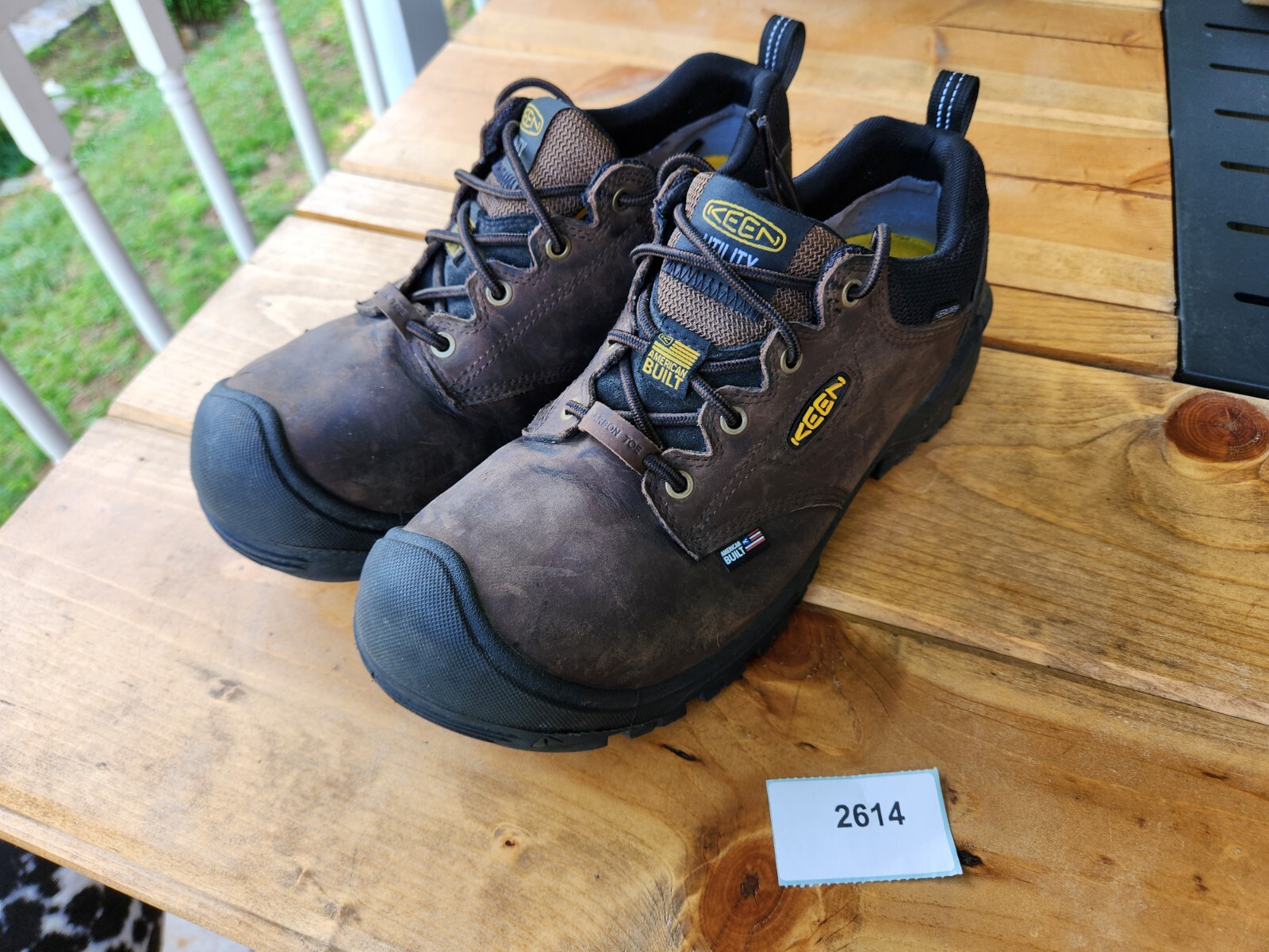 Scarpe KEEN Utility Independence Oxford WP da uomo punta in fibra di carbonio taglia 10 5 EE