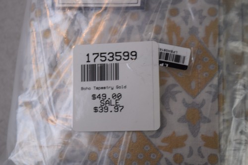 POTTERY BARN BOHO MANDALA GOBELIN GOLD, 80" breit x 91" hoch - Bild 3 von 3