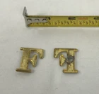 Civil War Hat Brass for Forage Caps, Kepis, Hardee - 1 Inch Company Letter "F"