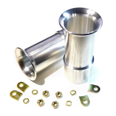 Trumpets 75mm 3'' Weber 40 DCOE slide in Velocity Stacks 2PCS ALLOY air horns