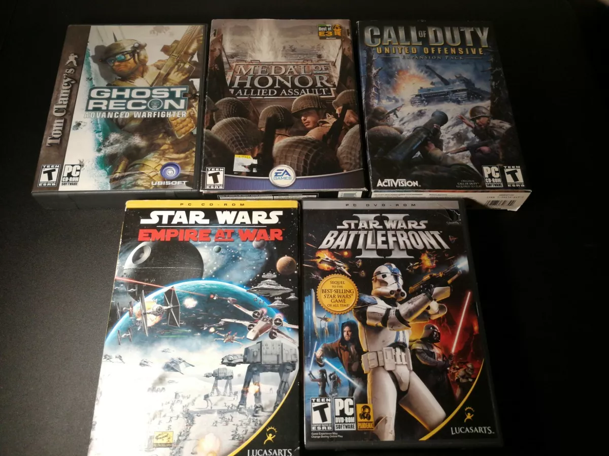 Lot of 5 PC Games Call Of Duty, Medal of Honor, Ghost Recon, Star Wars  47875326392