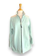 ST. JOHN Full Zip Jacket Embroidered Crest Mint Green size S