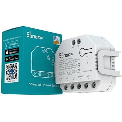 Sonoff DIY-DUALR3 Wireless Smart Switch 2 Kontakte 100-240V 10-15A
