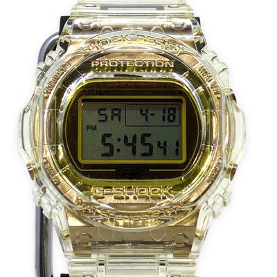 G-SHOCK DW-5735E-7 35th Anniversary Gray Gold Clear Skeleton Watch