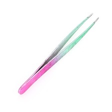 1 Pc Ice Flower Pointed Edge Eyebrow Tweezer for Bathroom Travel Hotel