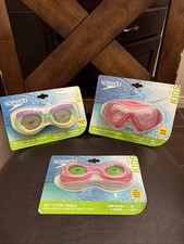 Speedo Swim Goggles For Kids Ages 3-6 Lot of 3 Pairs New Girls