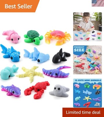Cute 3D Printing Ocean Animal Play Figures - Great for Gifts & Classroom Rewards