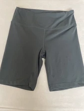 90 Degrees by Reflex Women's Spandex Bicycle Shorts - Size XL Green/Grey