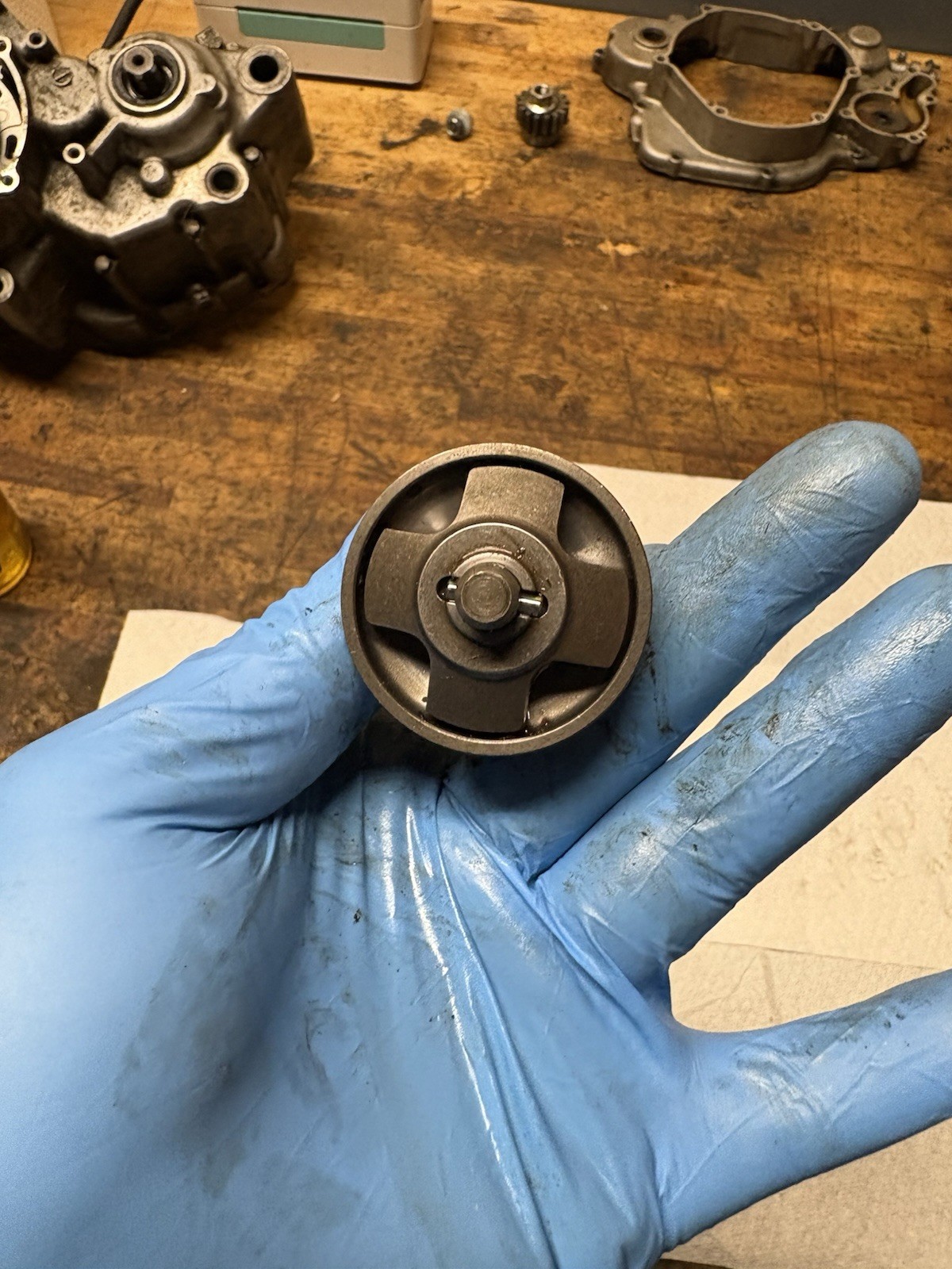 1992 1993 KAWASAKI KX125 OEM EXHAUST POWER VALVE GOVERNOR SPUR GEAR ACTUATOR