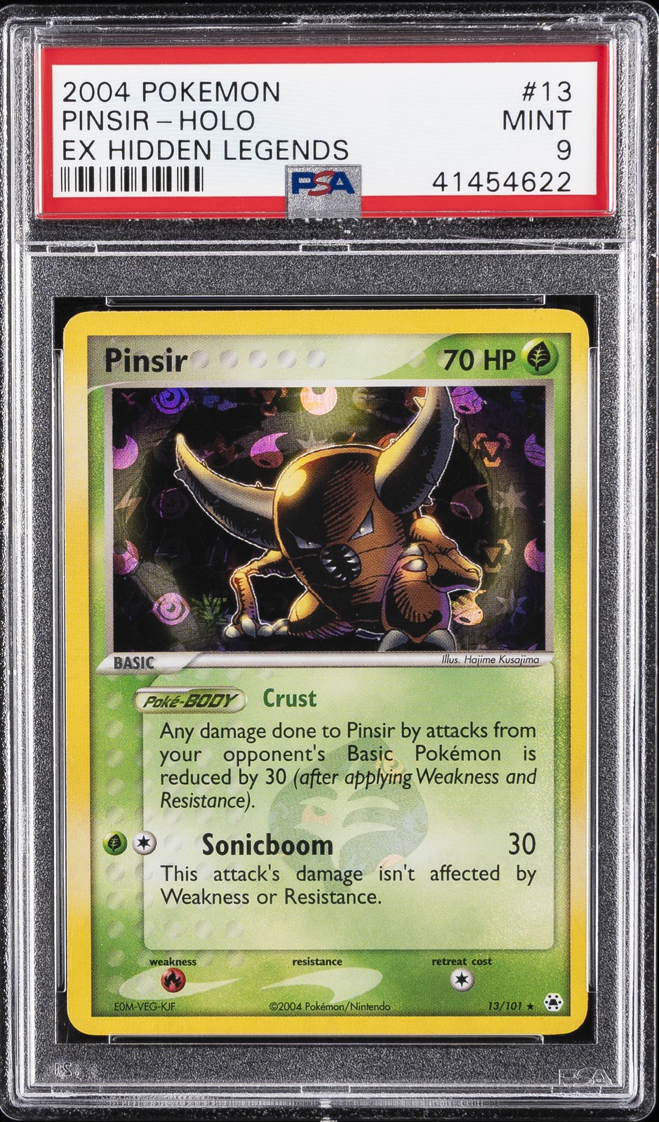 2004 POKEMON EX HIDDEN LEGENDS #13 PINSIR-HOLO PSA 9