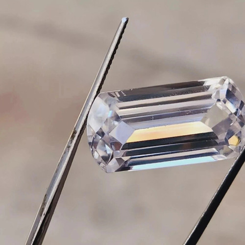 Stunning White Sapphire Fancy Cut 24.60 Ct Natural Loose Gemstone EGL Certified - Picture 5 of 6
