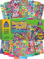 1260 Variety Scratch and Sniff Stickers - 15 Unique Scents - Fun and Motivati...