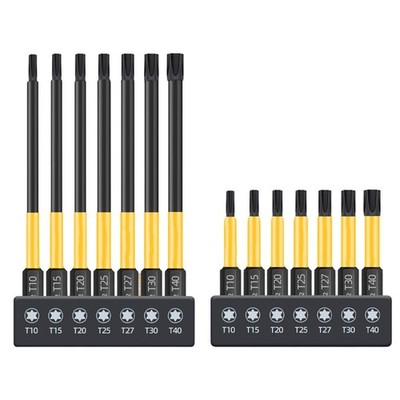 Komplett für Torx Stern Schraubendreher Bit Set 7tlg mit Magnetablage