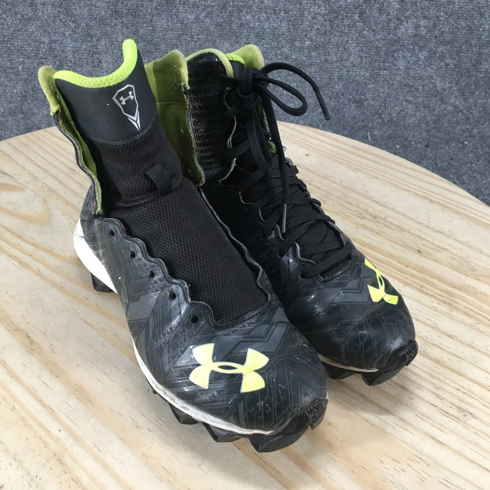 Under Armour Zapatos Juveniles 5 Botines de Fútbol ClutchFit Negro Parte Superior Alta 1264197-001 Foto 3 de 4