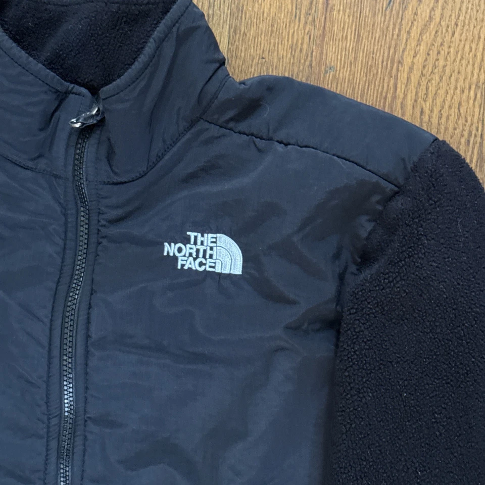 Chaqueta con cremallera The North Face para niños talla XL negra Denali Polartec Foto 3 de 4