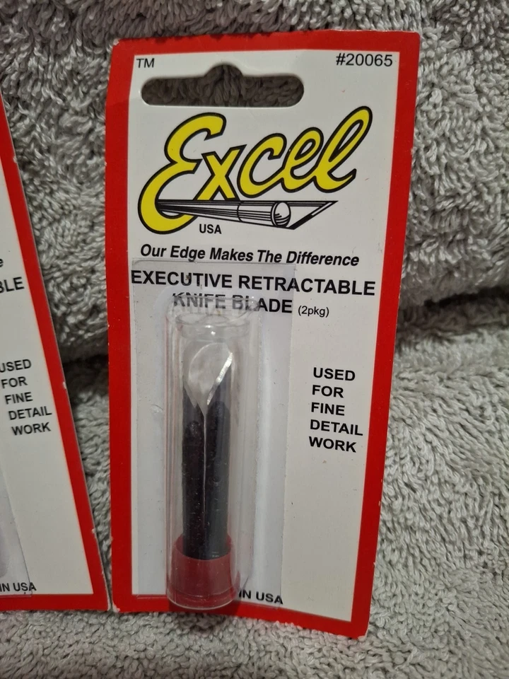 New Excel Blade 20065 Executive Retractable Knife Blade 4 Total Made USA - Image 2 of 3