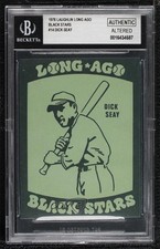 1978 Fleer Laughlin Long Ago Black Stars Dick Seay #14 BGS Authentic Altered 0q3