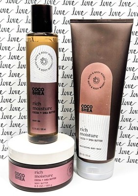 New Bath & Body Works Body Wash, Body Butter & Body Oil~ Coco Shea Rish Moisture
