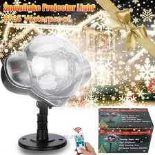 Christmas Snowflake Projector Light Outdoor HD Dynamic Snowfall Light W/ Remote