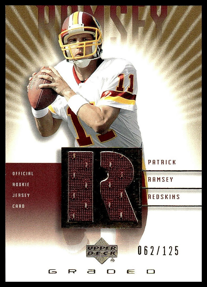 Patrick Ramsey Upper Deck Graded Rookie Jersey #PR500 Rookie Jersey