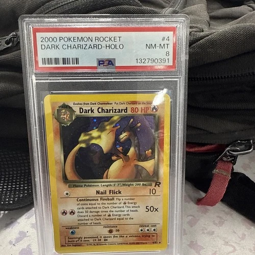 2000 Pokémon rocket Dark charizard Holo PSA 8