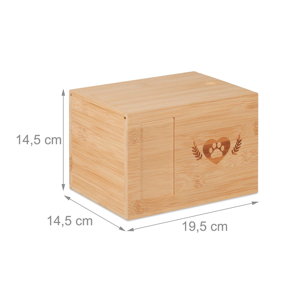 Tierurne Urne für Hunde und Katzen Katzenurne Aschebox 3 L 720 g natur Hundeurne - Bild 4 von 4