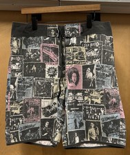 2010 Vans Sex Pistols Board Shorts Size 34 Rare Surf Swim Trunks Punk Rock Band