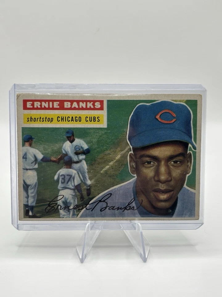 Lote de 3 tarjetas de colección Ernie Banks - 1955 Topps, 1966 Leaders, 1969 Topps Cubs Foto 2 de 4