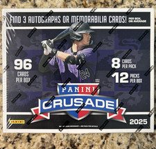 Factory Sealed 2025 Panini Crusade Baseball Card Box 96 Cards