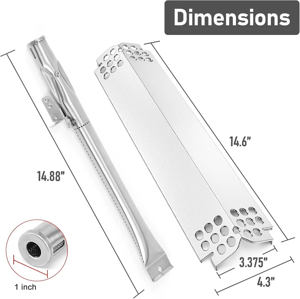 Piezas de repuesto de acero inoxidable de fácil instalación para parrillas Nexgrill de 4 quemadores Foto 4 de 4