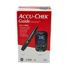 Accu-Chek Guide Blood Glucose Meter Kit – Bluetooth, SmartPack, Fast Results